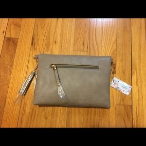 NWT B Brentano Fold-Over Envelope Wristlet Clutch